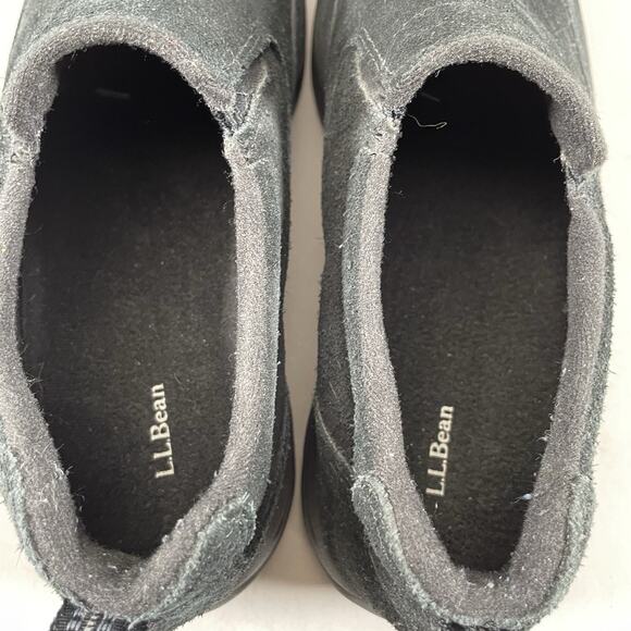 L.L Bean Men’s Size 9 Wide Black Suede Slip On Loafers Comfort Casual Shoes GUC main image 8
